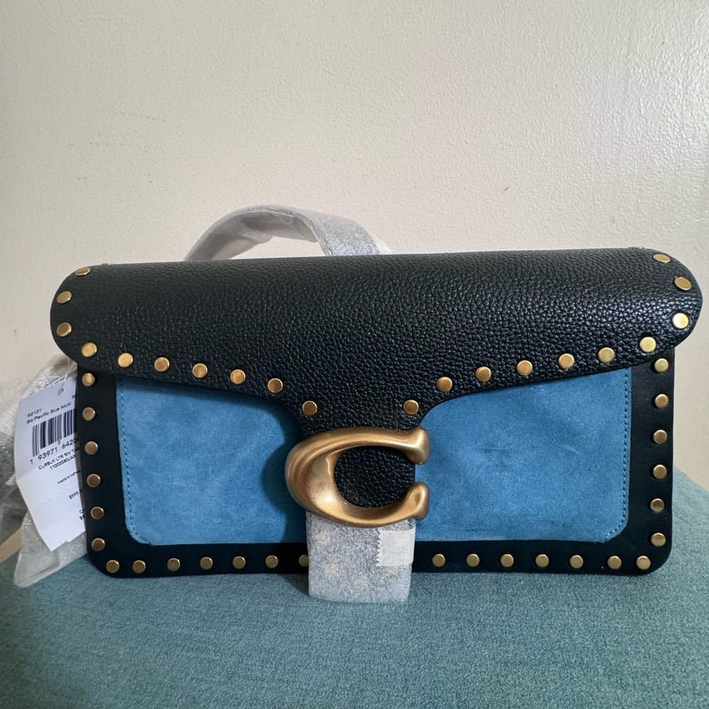 NEW Coach Tabby Shoulder Bag 26 Color block W/Rivets Festival Coastal Cowgirl - Picture 14 of 14